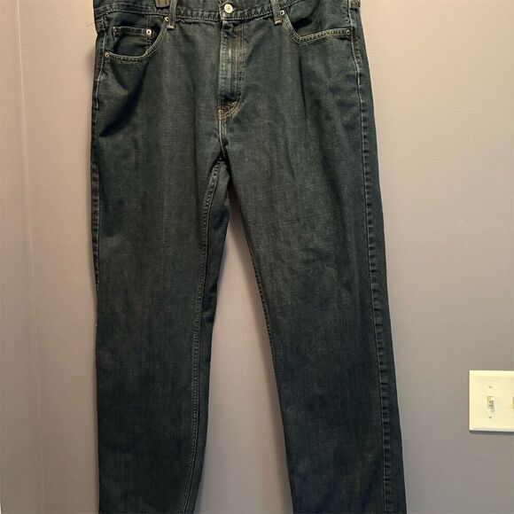 Levi's Men's 559 Relaxed Straight Jeans Blue Size 40BT 40x32 Dark Wash - Picture 1 of 11